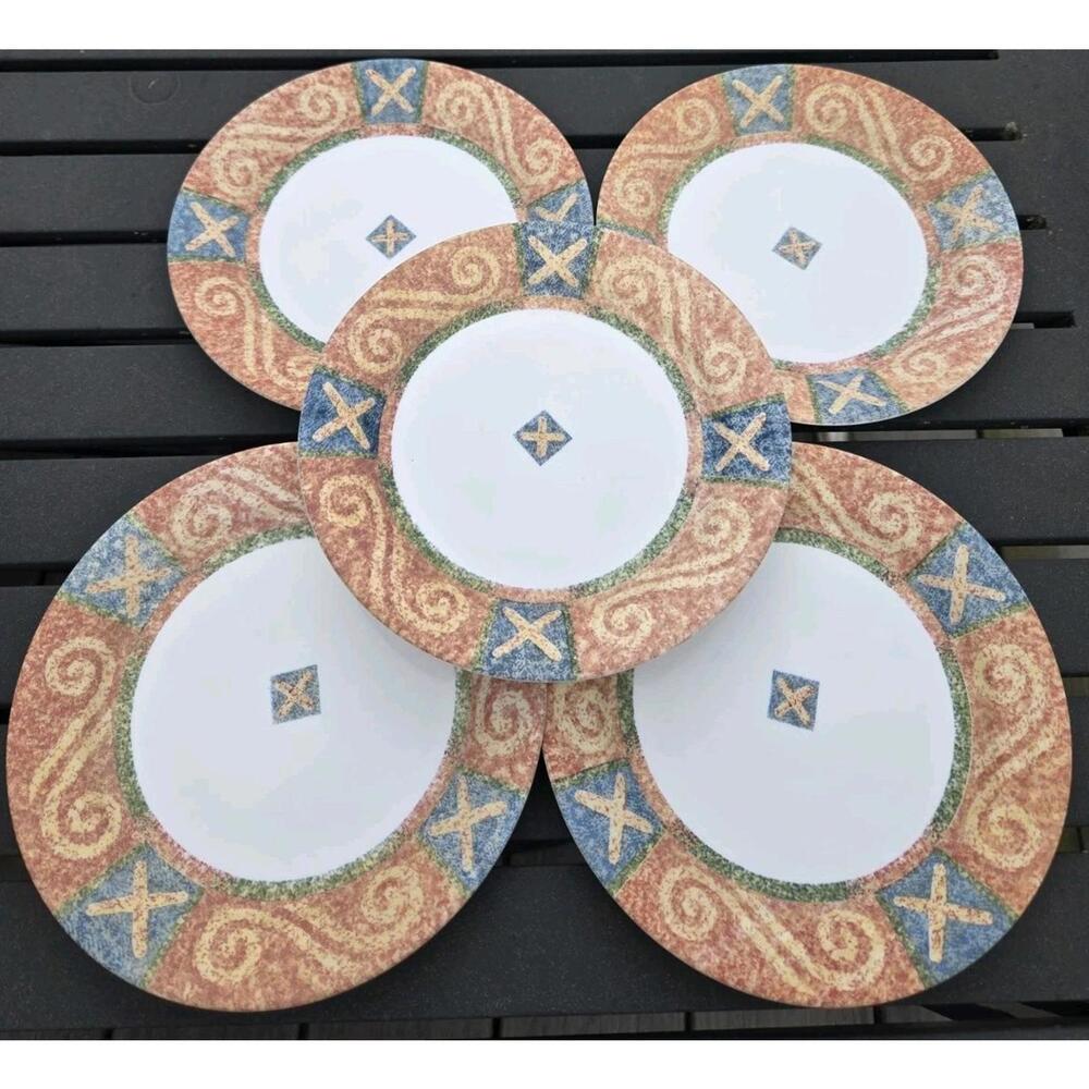Corelle Sand Art Bread Dessert Plates 7-1/4 Inch Set Of 5